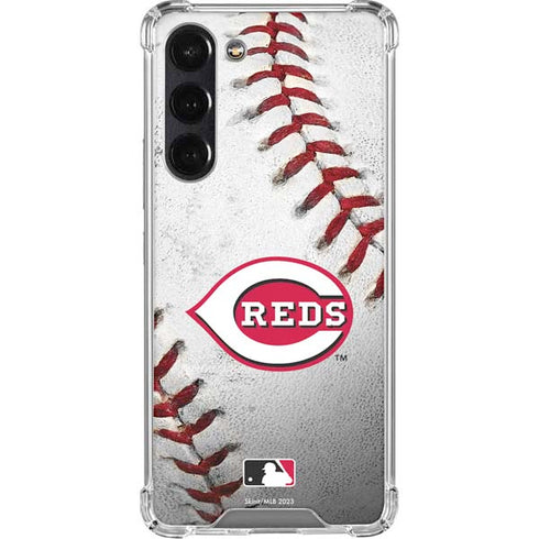 MLB Cincinnati Reds Game Ball Galaxy S24 FE Clear Case
